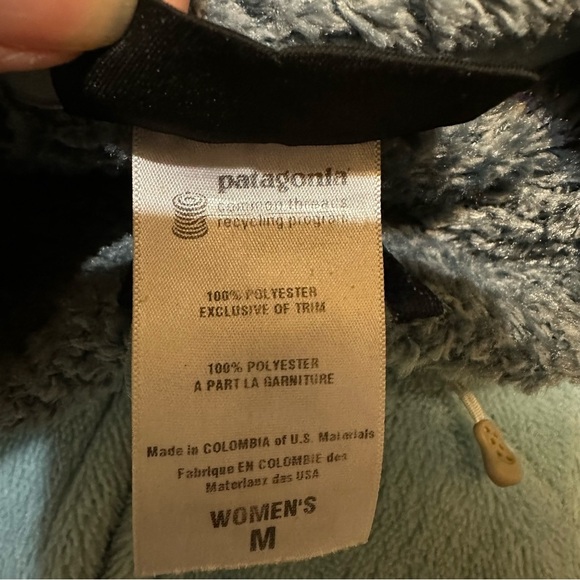 Patagonia Light Blue Better Sweater Jacket Fleece Zip Up Medium Cold Weather - Picture 13 of 13